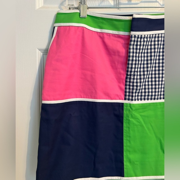 Lilly Pulitzer Patchwork/Gingham Tate Skirt - Picture 2 of 8